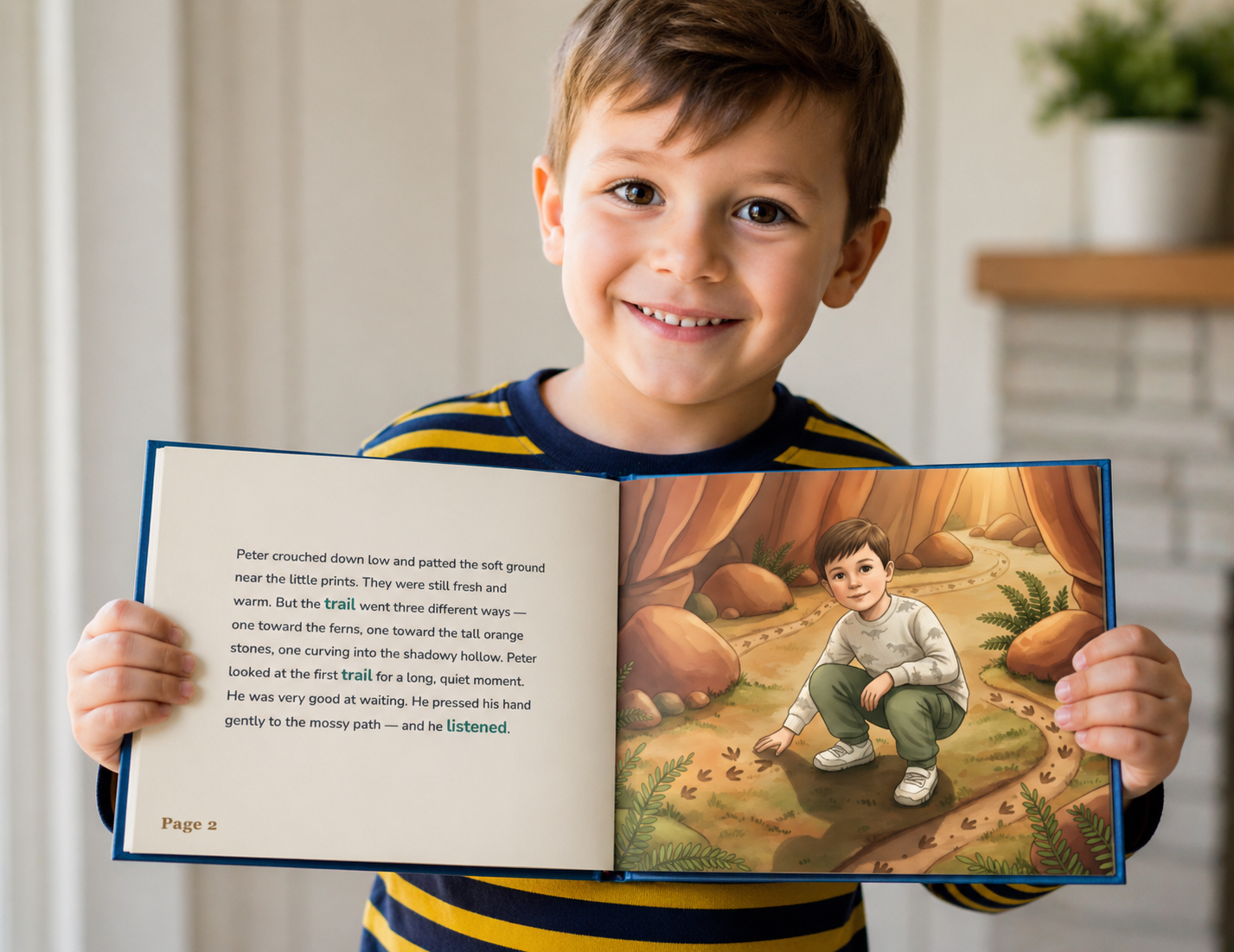 Open book showing sample illustrated pages
